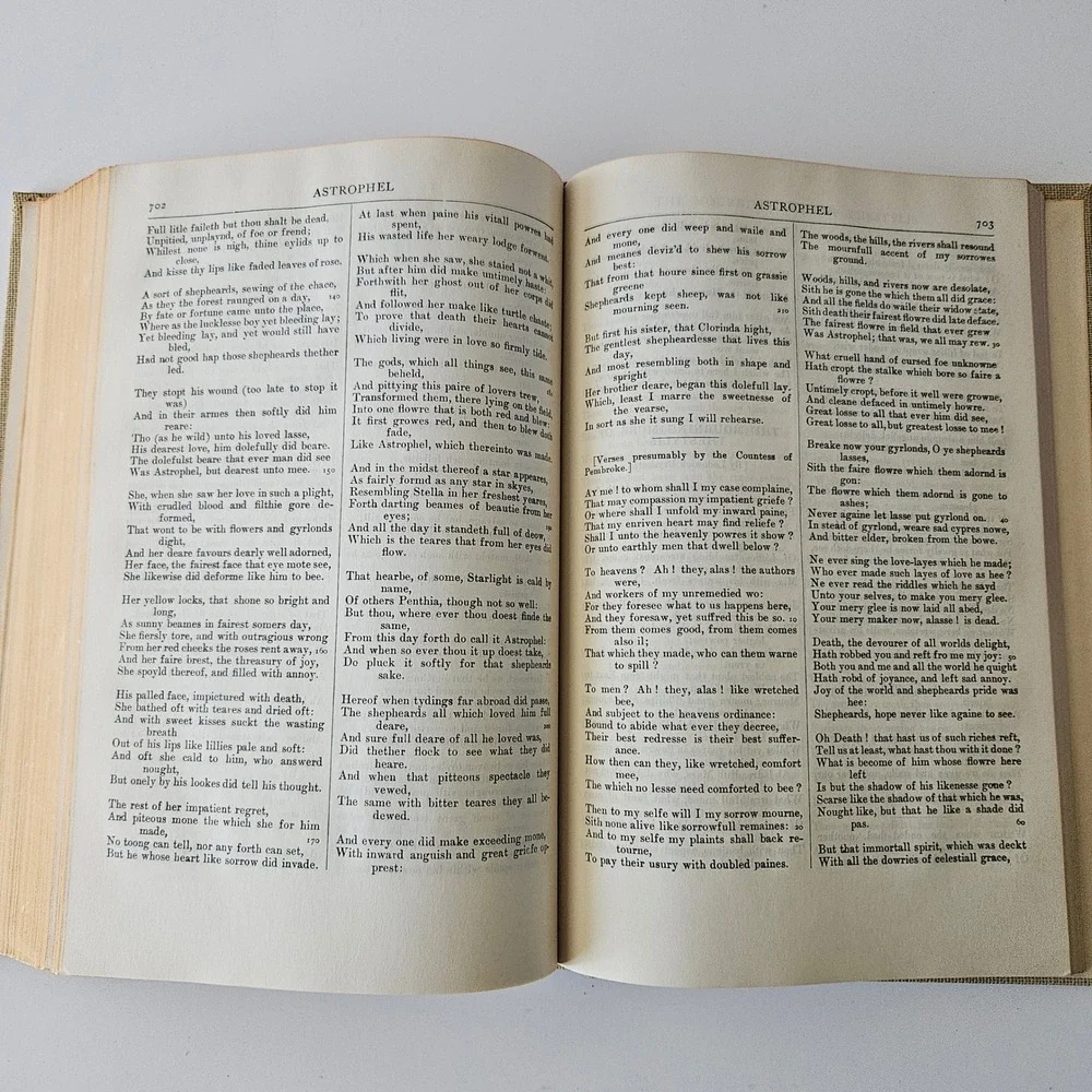 Vtg The Complete Poetical Works of Spencer‎ HC Book - 1936 Cambridge Edition